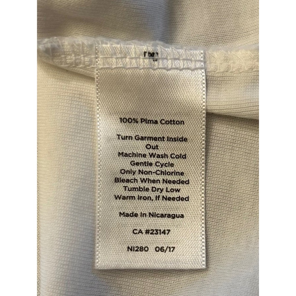 Talbots Womens White V-Neck Short Sleeve T-Shirt‎ Pima Cotton The Talbots Tee PL - Picture 8 of 9
